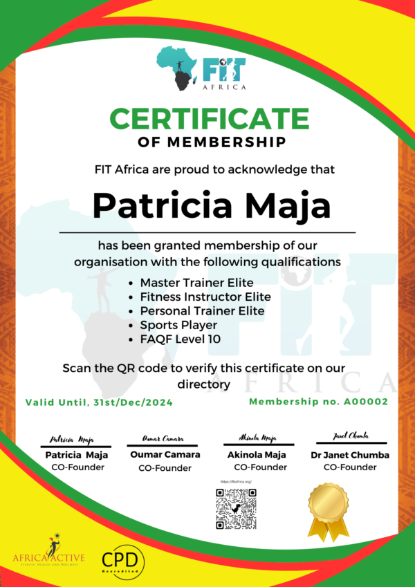 FIT Africa Membership A00002 Patricia Maja